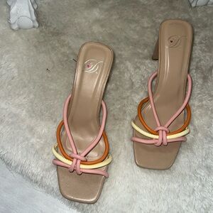 Multi colored sandals